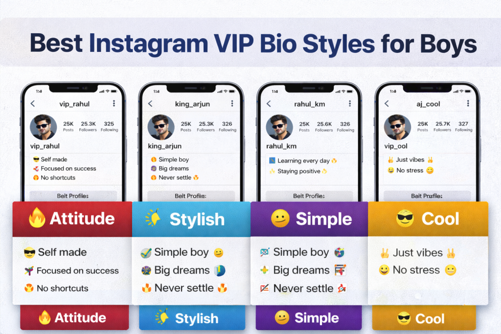 Best Instagram VIP bio styles for boys