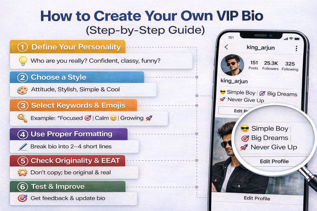 How to create your own Instagram VIP bio for boy
